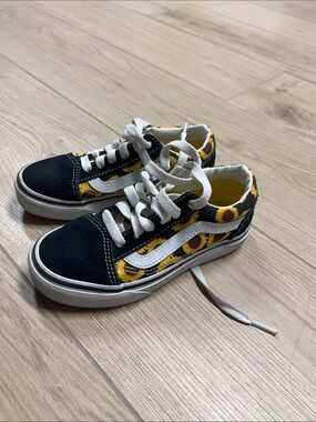 Vans Kids Black & Yellow Sunflower Low-Top Sneakers